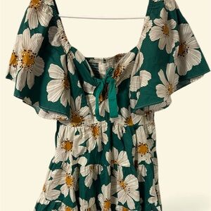 Umgee Green Floral Top